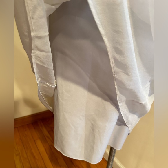 Ann Taylor Straples Light Gray Heart Shape Neckline Empire Waist Mini Dress SZ 2 - Picture 9 of 16